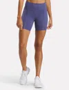 Reebok Women's Lux High Waisted Biker Shorts 6" In Purple
