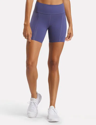 Reebok Women's Lux High Waisted Biker Shorts 6" In Purple