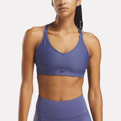 Reebok Women's Lux Low-impact Bra In Blue