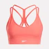 Reebok Women's Lux Low-impact Bra In Orange