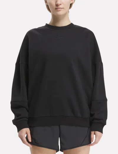 Reebok Women's Lux Oversized Crew In Black