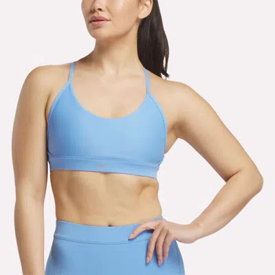 Reebok Women's Lux Strappy Sports Bra In Blue