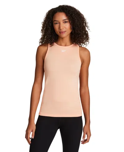 Reebok Women's Marled Crewneck Performance Tank Top In Orange