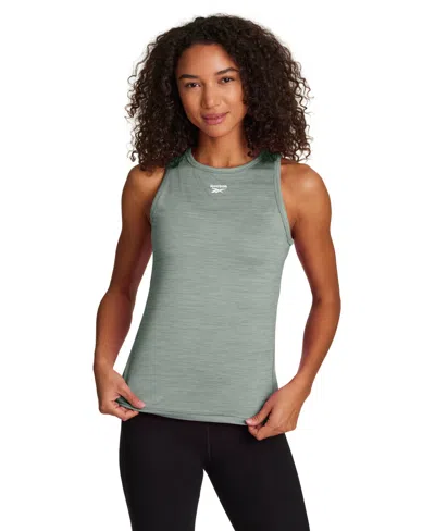 Reebok Women's Marled Crewneck Performance Tank Top In Gray