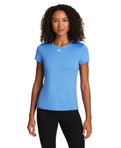 Reebok Women's Marled Crewneck Performance T-shirt In Blue