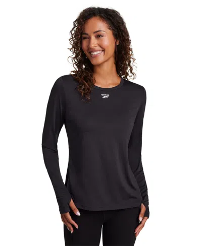 Reebok Women's Marled Performance Long-sleeve Training Top In Multi