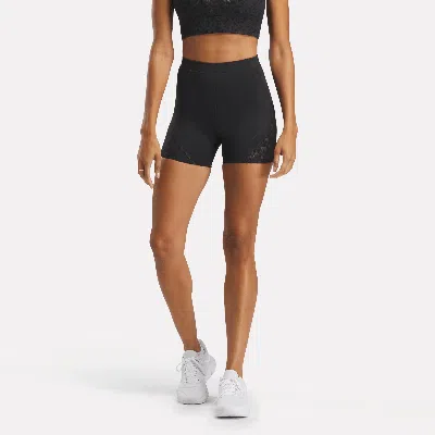 Reebok Women's Mesh High-rise Bike Shorts 5" In Black