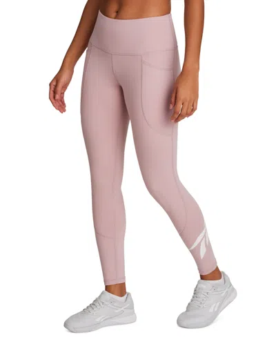 Reebok Women's Mid-rise Pull-on Body Fit Sports Track Pants In Pink