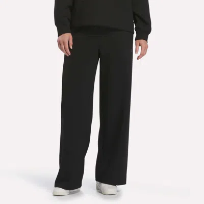 Reebok Women's Mid-rise Wide-leg Pants In Black