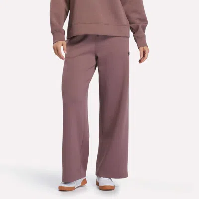 Reebok Women's Mid-rise Wide-leg Pants In Pink