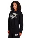 Reebok Women's New Heritage Varsity V-neck Sweatshirt In Black