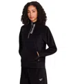 Reebok Women's New Heritage Velour Half Zip Collared Top In Black