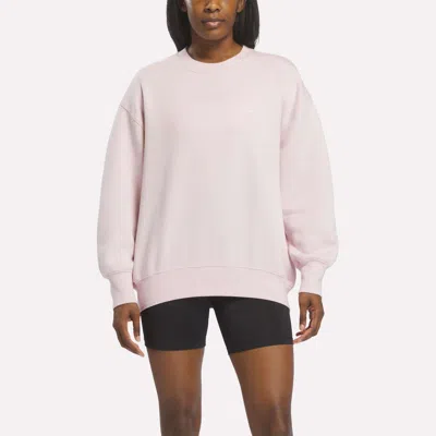 Reebok Women's Oversized Crewneck Sweatshirt In Pink