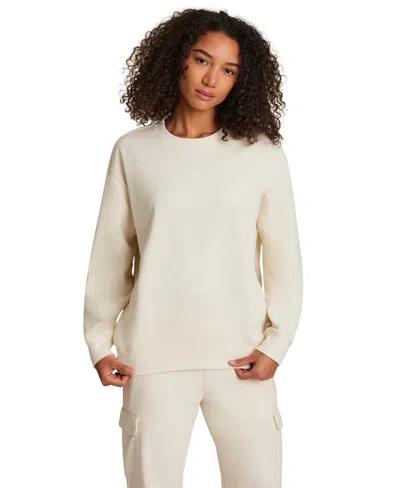 Reebok Women's Oversized Vector Crewneck Top In Neutral