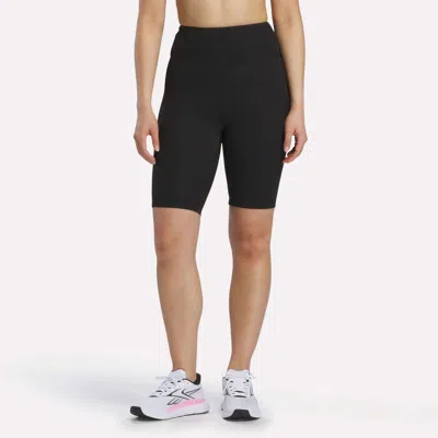 Reebok Women's Peached Biker Shorts 9" In Black
