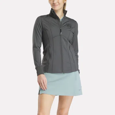 Reebok Women's Performance Seamed Full-zip Golf Jacket In Black