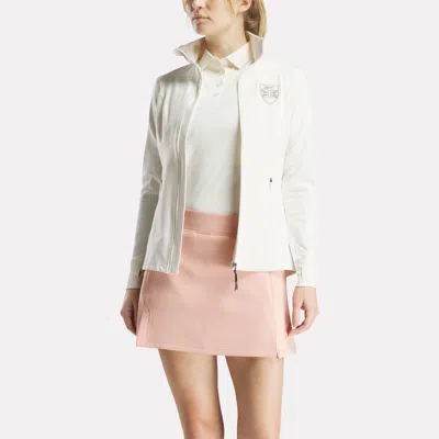 Reebok Women's Performance Seamed Full-zip Golf Jacket In White