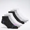 Reebok Women's  Basic Quarter Socks 6 Pairs In Black