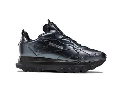 Pre-owned Reebok Women's  Classic Leather Cardi B Sneakers In Core Black/dark Silver