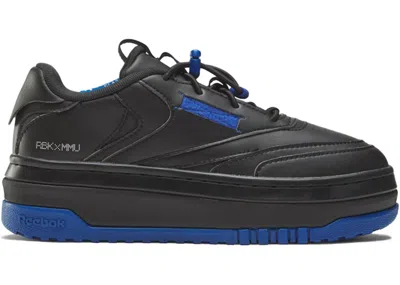 Pre-owned Reebok Women's  Club C Extra Vegan Milk Makeup Black Sneakers In Core Black/vector Blue/footwear Whit