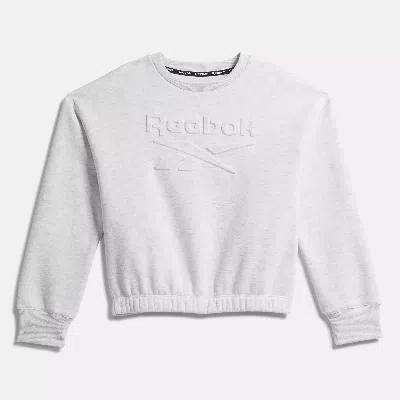 Reebok Women's  Embossed Sweatshirt - Big Kids In In Oatmeal Heather