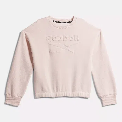 Reebok Women's  Embossed Sweatshirt - Big Kids In In Pearl Blush