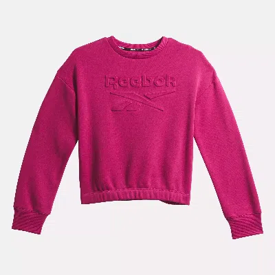 Reebok Women's  Embossed Sweatshirt - Big Kids In In Semi Proud Pink