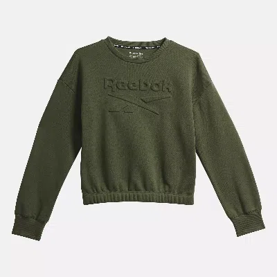 Reebok Kid's  Embossed Sweatshirt - Big Kids In In Varsity Green