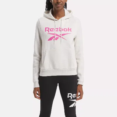 Reebok Women's  Identity Big Logo Fleece Hoodie In In Chalk