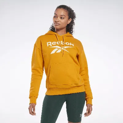 Reebok Women's  Identity Logo Fleece Pullover Hoodie In Bright Ochre