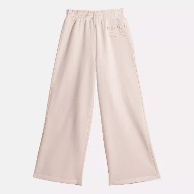 Reebok Women's  Wide Leg Fleece Pants - Big Kids In In Pearl Blush