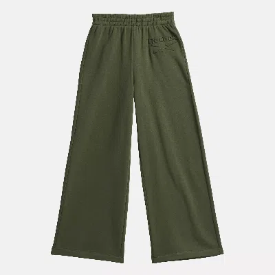 Reebok Women's  Wide Leg Fleece Pants - Big Kids In In Varsity Green