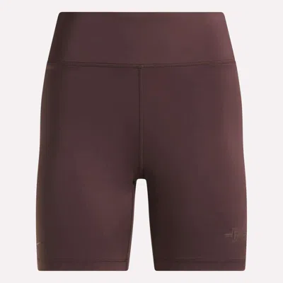Reebok Women's  X F45 Training High-rise Biker Shorts In Burgundy