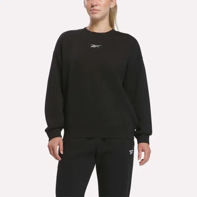 Reebok Women's Relaxed Crewneck Sweatshirt In Black