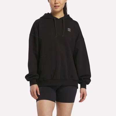 Reebok Women's Relaxed Fleece Hoodie In Black