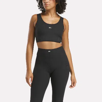 Reebok Women's Rib Multi-way Bralette In Black