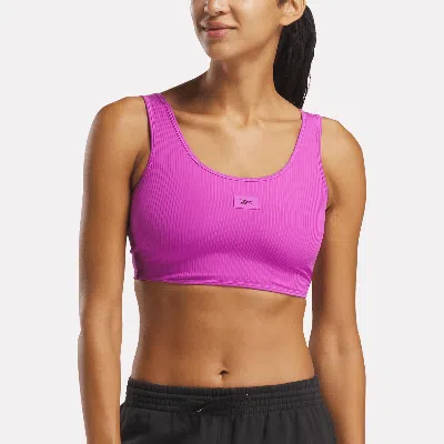 Reebok Women's Rib Multi-way Bralette In Purple