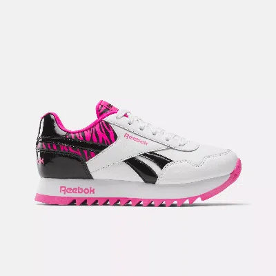 Reebok Women's Royal Classic Jogger Platform Shoes - Preschool In White / Core Black / Laser Pink
