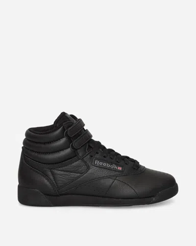 Reebok Big Girls Freestyle Hi Stay-put Closure Casual Sneakers From Finish Line In Black