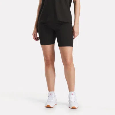 Reebok Women's Small Logo Cycle Shorts In Black