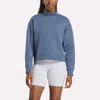 Reebok Women's Small Vector Mockneck Sweatshirt In Blue
