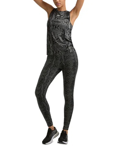Reebok Women's Snake-print Performance Tank Top In Black