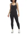 Reebok Women's Strappy-back Sleeveless 7/8 Bodysuit In Black