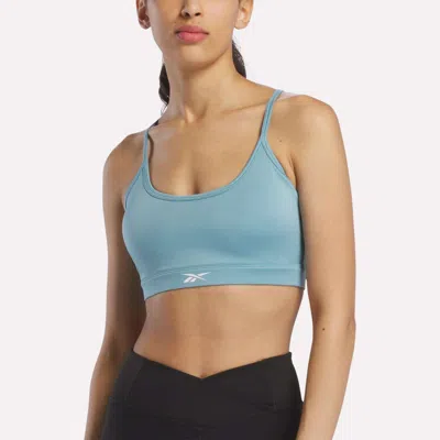 Reebok Women's Strappy Sports Bra In Hazy Teal