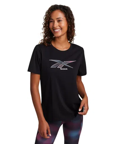 Reebok Women's Vector Graphic Crewneck T-shirt In Black