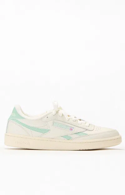 Reebok Women's White & Green Club C Revenge Sneakers In Neutral