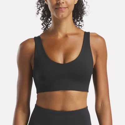 Reebok Women's Yoga V-neck Bra In Black