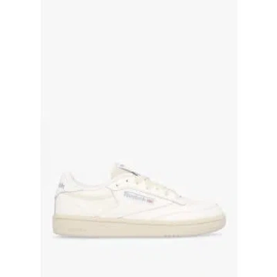 Reebok Womens Club C 85 Leather Tennis Trainers In Chalk/paper White/vintage Blue