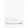 REEBOK WOMENS CLUB C 85 LEATHER TENNIS TRAINERS IN WHITE LIGHT GREY GUM