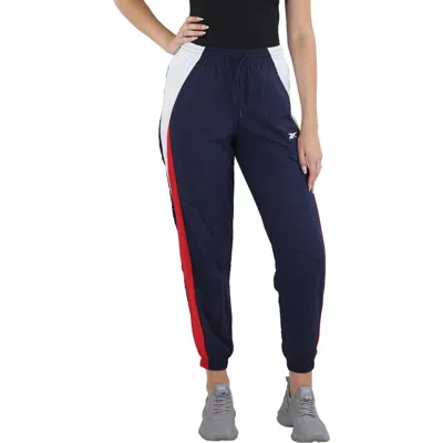 Reebok Womens Colorblock Nylon Track Pants In Blue